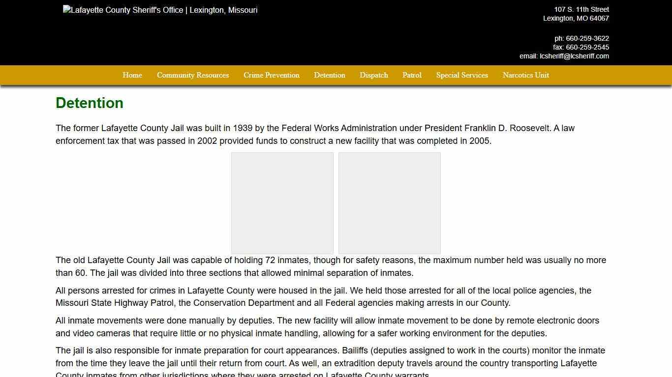 Detention - Lafayette County Sheriff Office